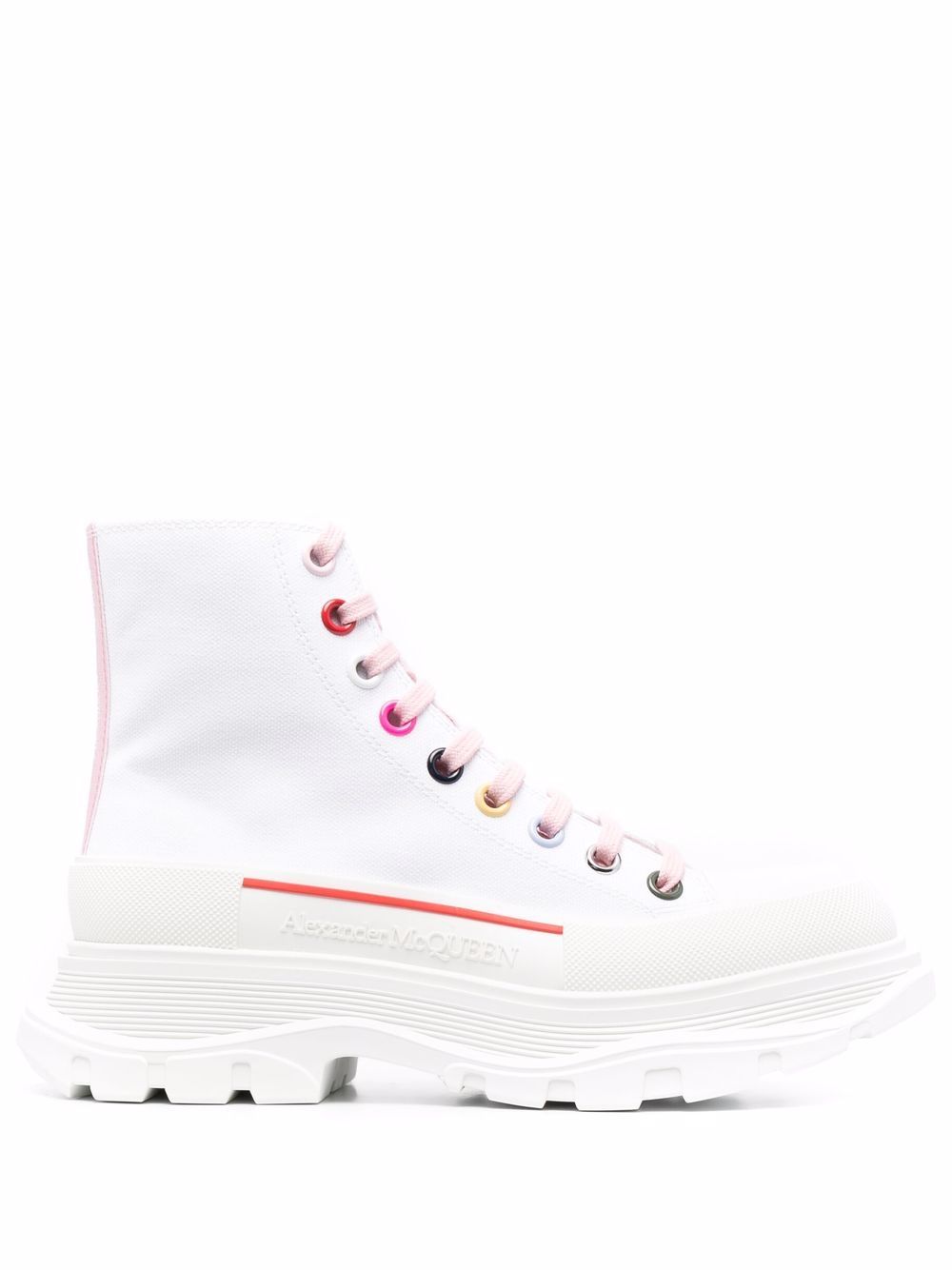 Alexander McQueen 及踝系带板鞋 - 白色