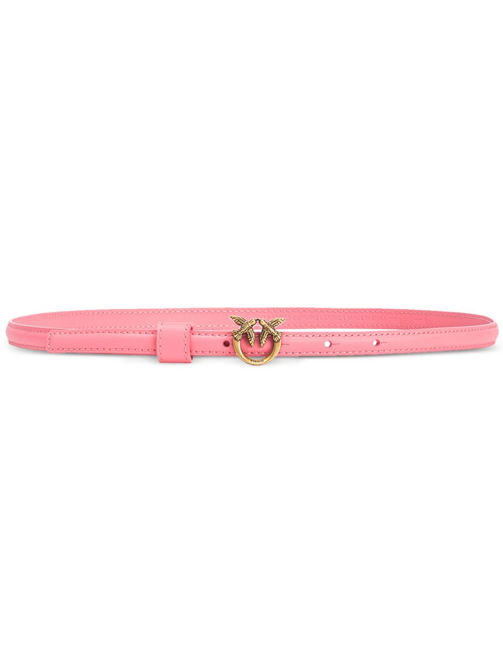 PINKO Love Berry H1 logo标牌皮质腰带 - 粉色
