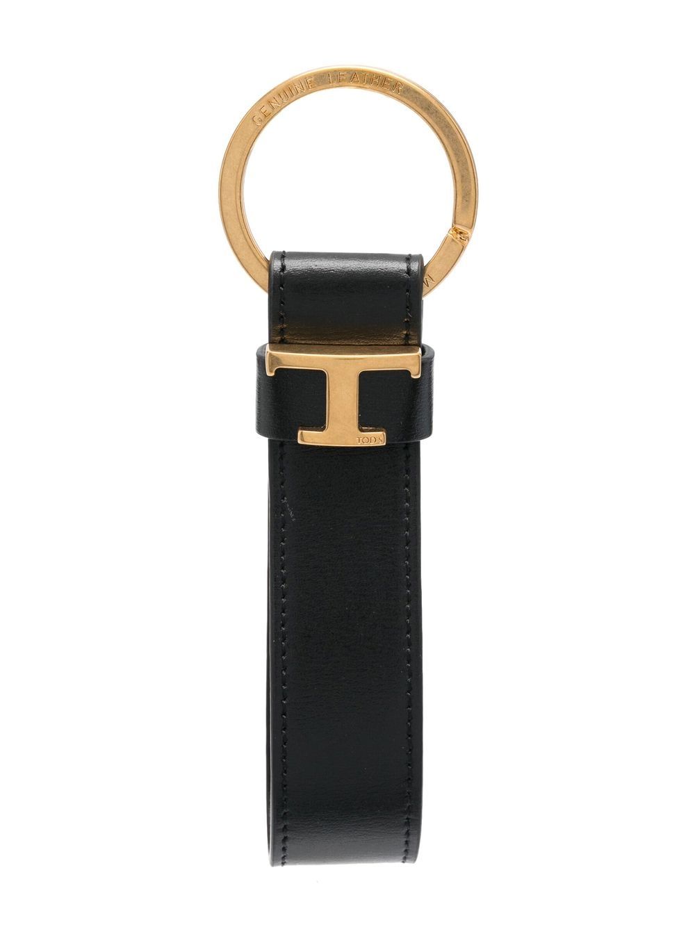 Tod's 托德斯 T-logo皮质钥匙扣 - 黑色
