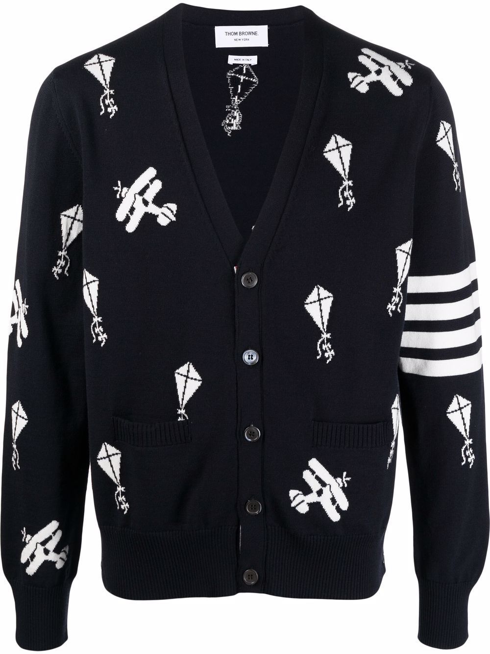Thom Browne Sky Icons 四条纹开衫 - 蓝色