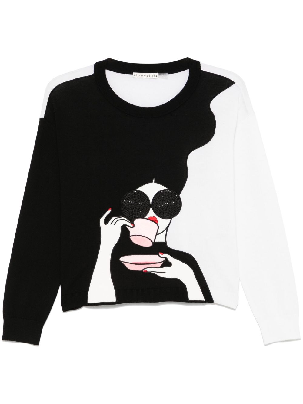 alice + olivia Gleeson StaceFace 毛衣 - 黑色