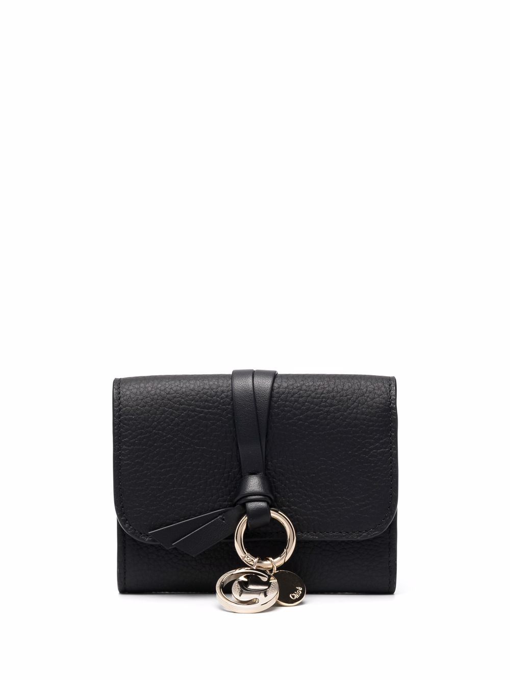 Chloé logo三折钱包 - 黑色