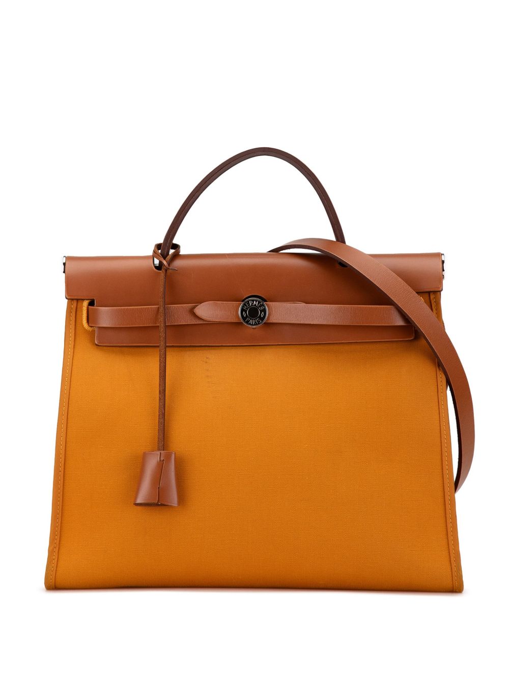 Hermès Pre-Owned Toile Herbag Zip 31 斜挎包（2018年典藏款） - 褐色