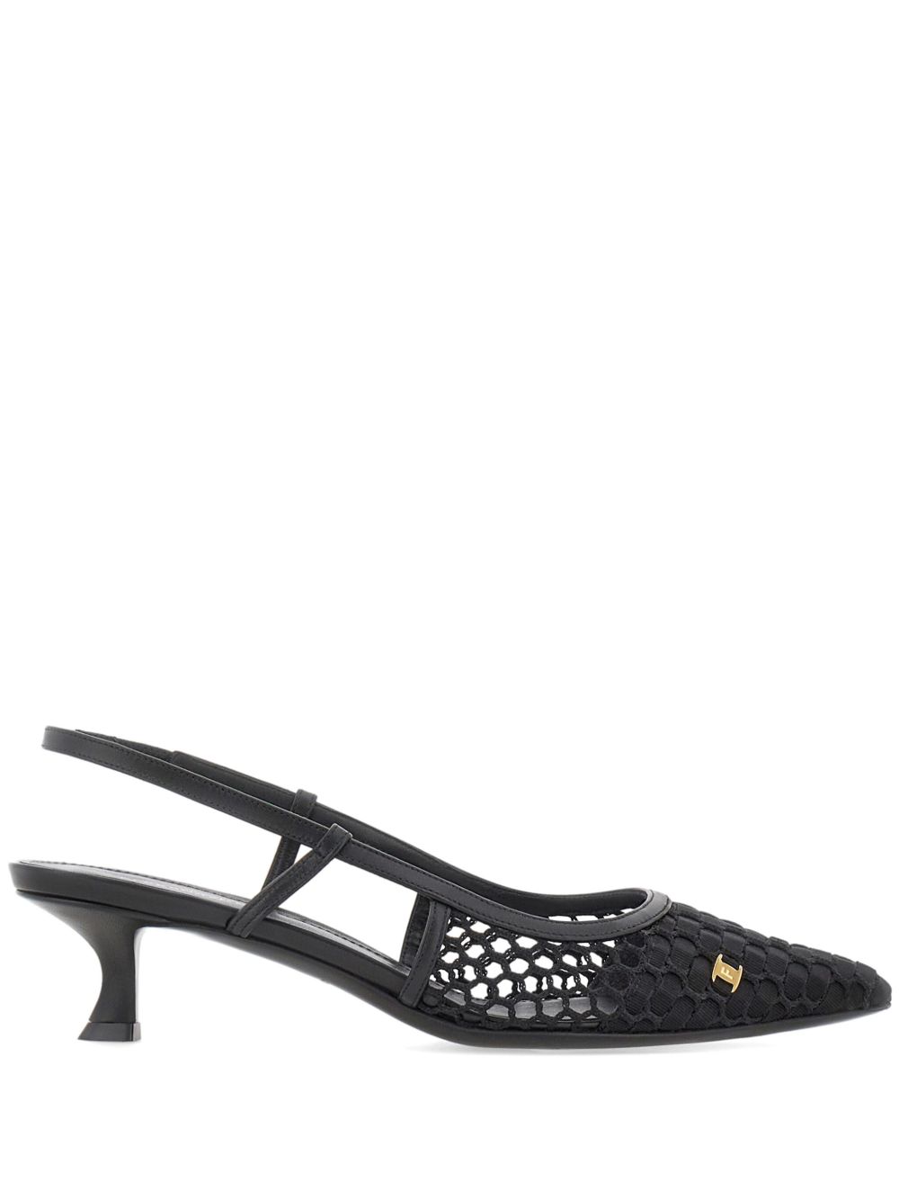 Ferragamo Vara 贴花裹踝低跟鞋 - 黑色