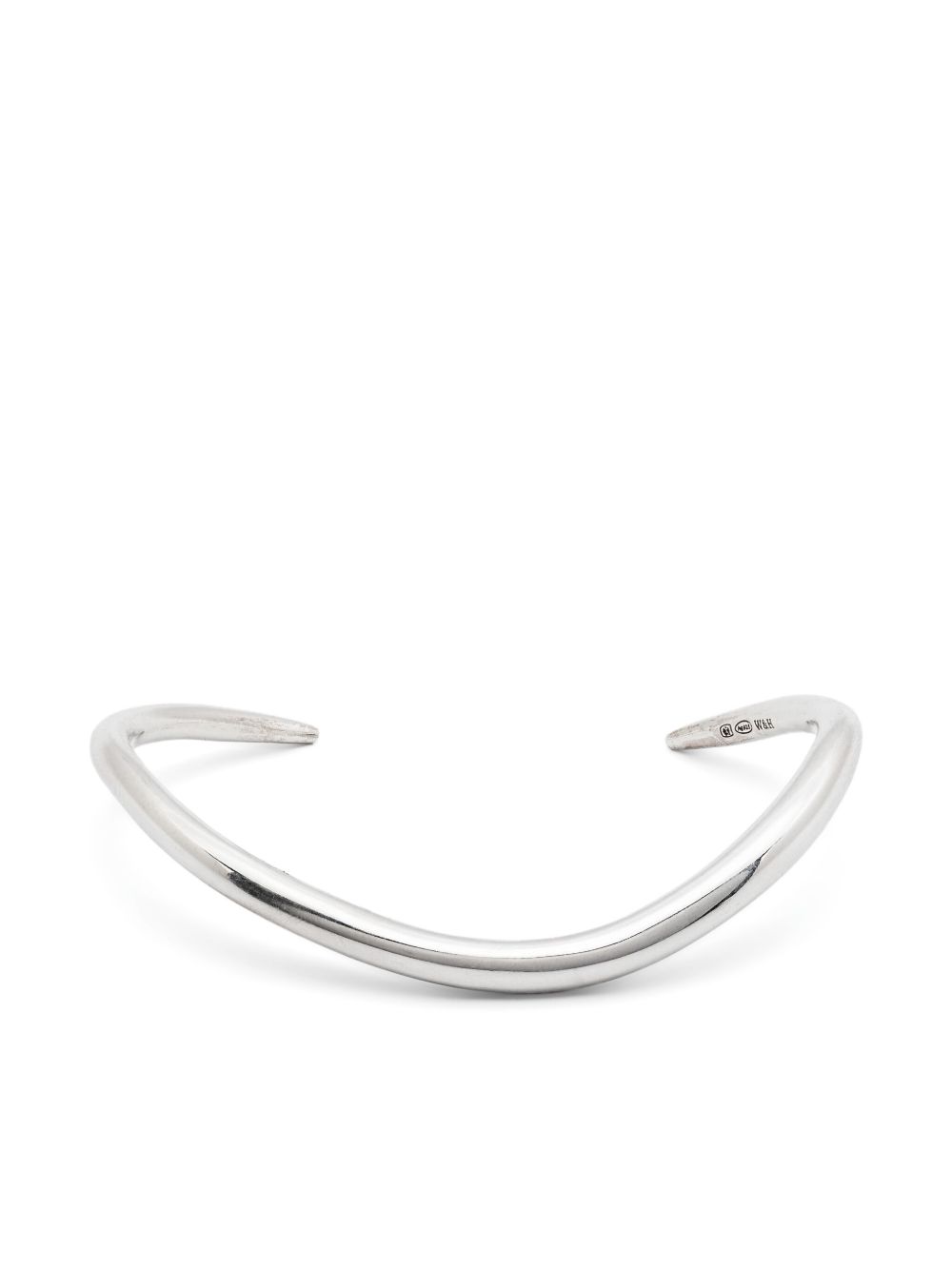 Wouters & Hendrix Wavy bangle bracelet - 银色