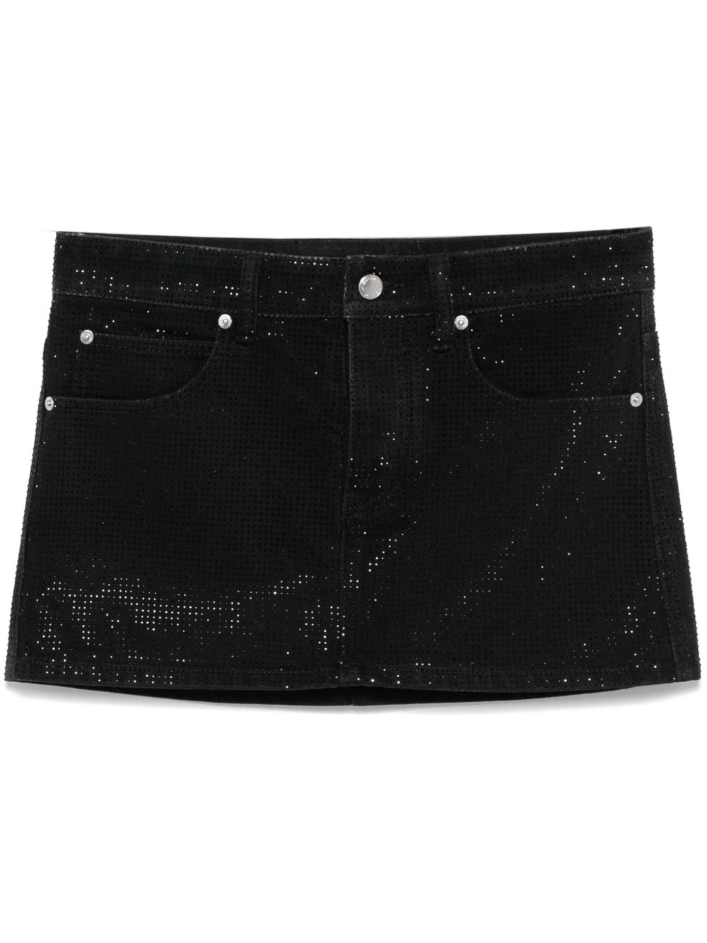 Alexander Wang 晶饰迷你半身裙 - 黑色