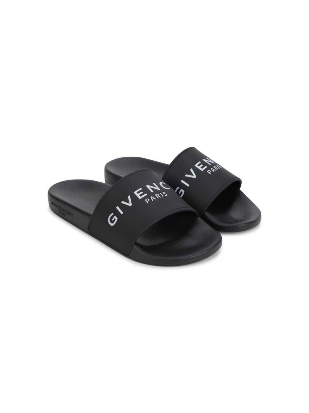 Givenchy Kids Aqua logo 印花拖鞋 - 黑色