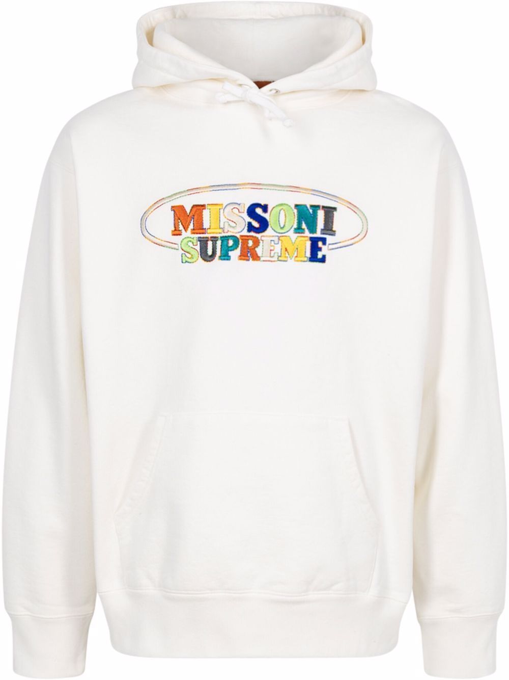 Supreme x Missoni FW21 logo刺绣连帽衫 - 白色