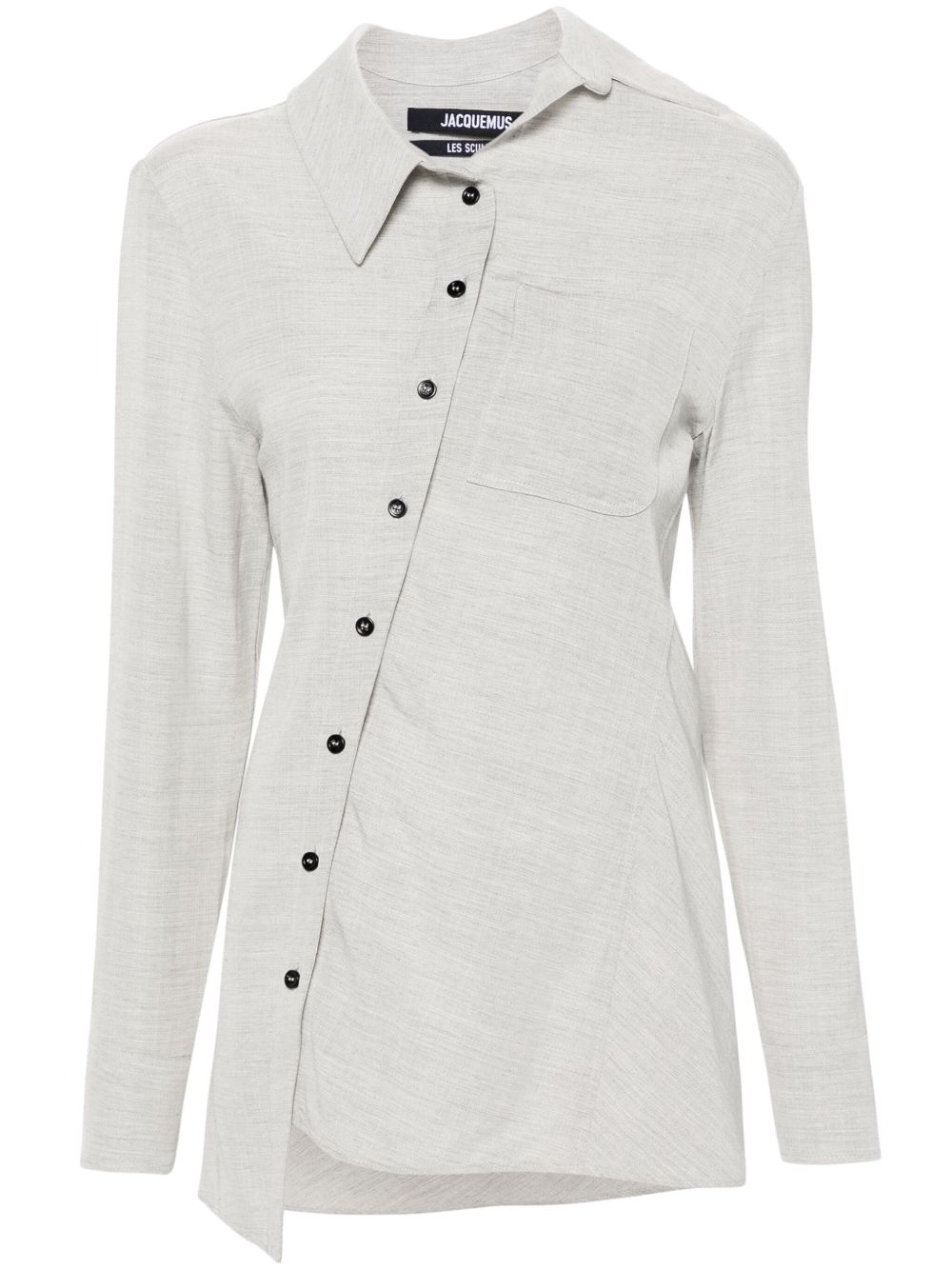 Jacquemus La chemise Pablo 不对称衬衫 - 灰色