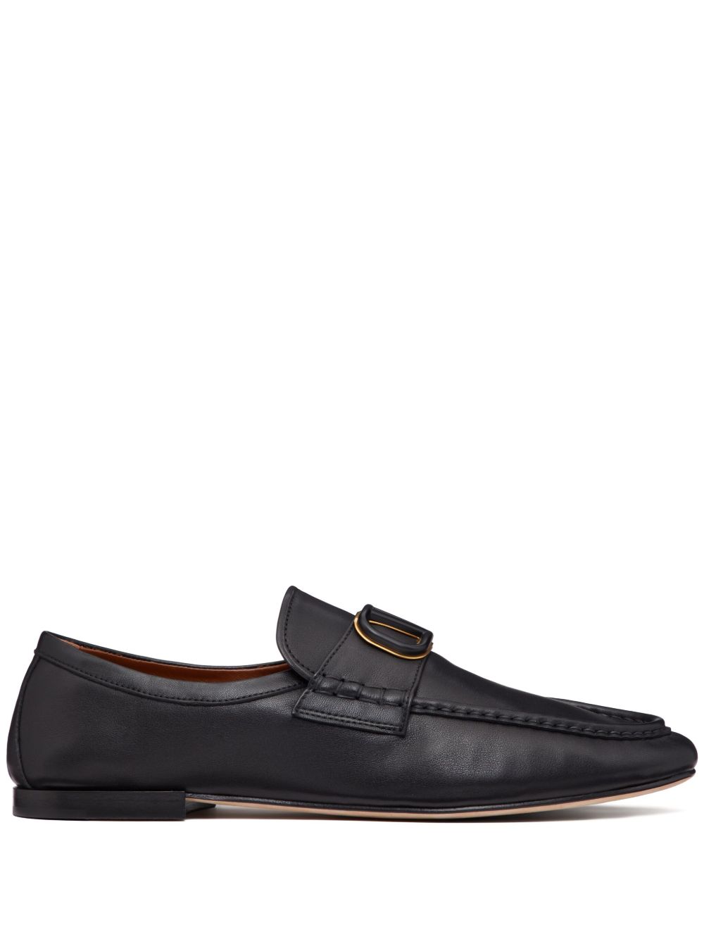 Valentino Garavani VLogo Signature 皮质乐福鞋 - 黑色
