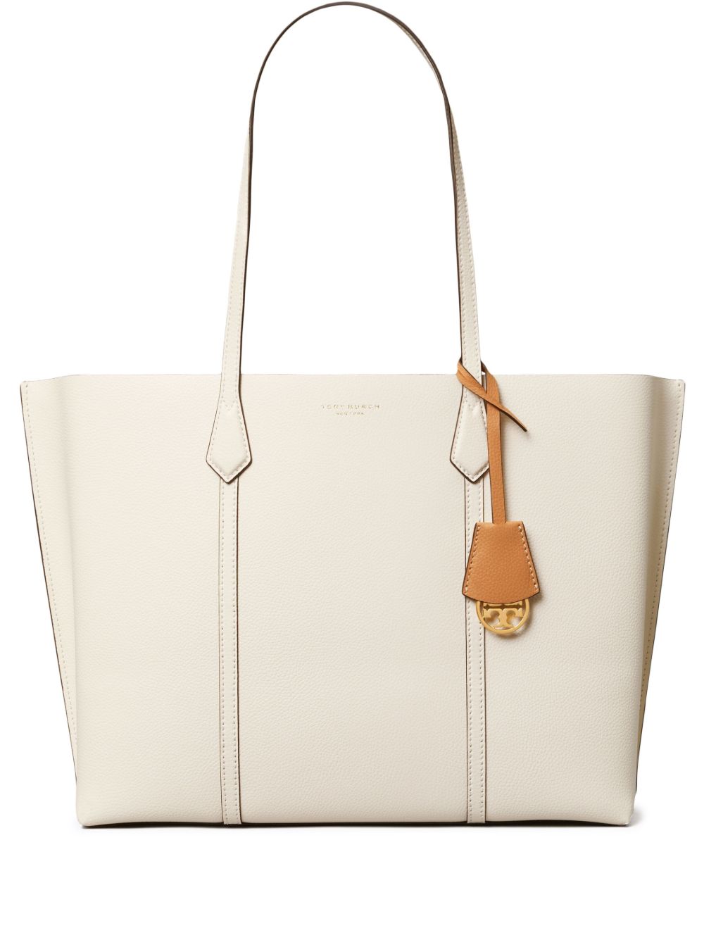 Tory Burch Perry 皮质托特包 - 白色