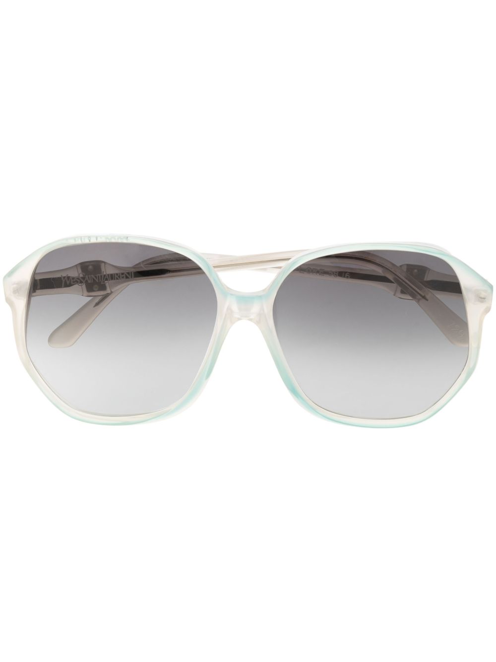 Saint Laurent Pre-Owned 渐色超大框太阳眼镜（1970年代典藏款） - 中性色