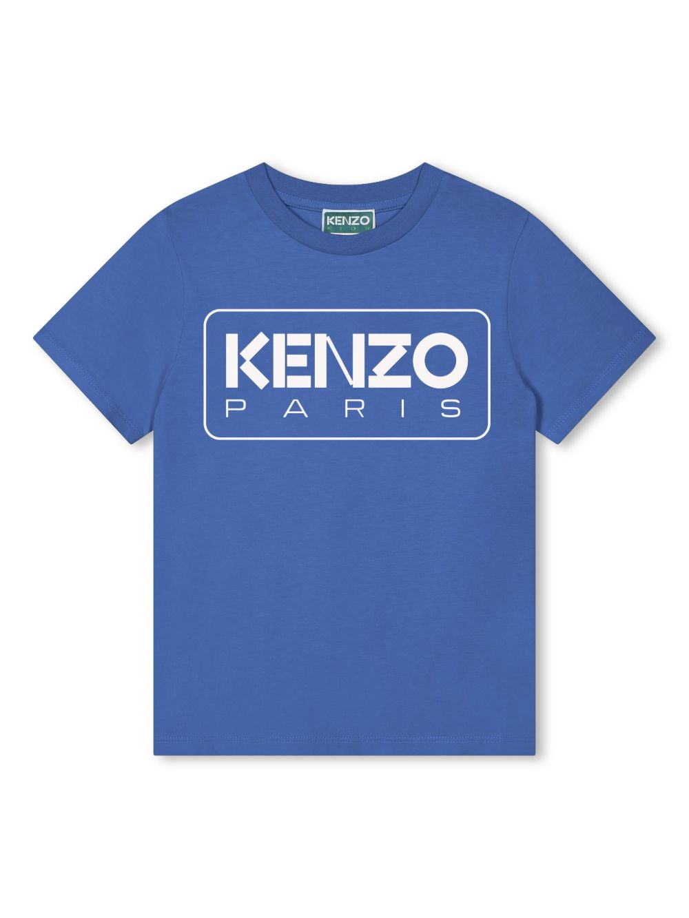 Kenzo Kids logo印花棉T恤 - 蓝色