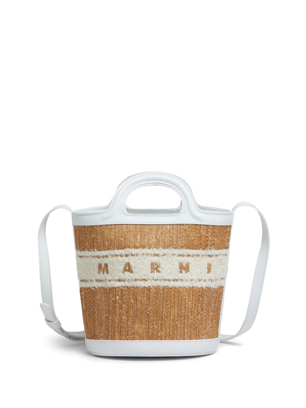 Marni Tropicalia logo刺绣小号水桶包 - 中性色