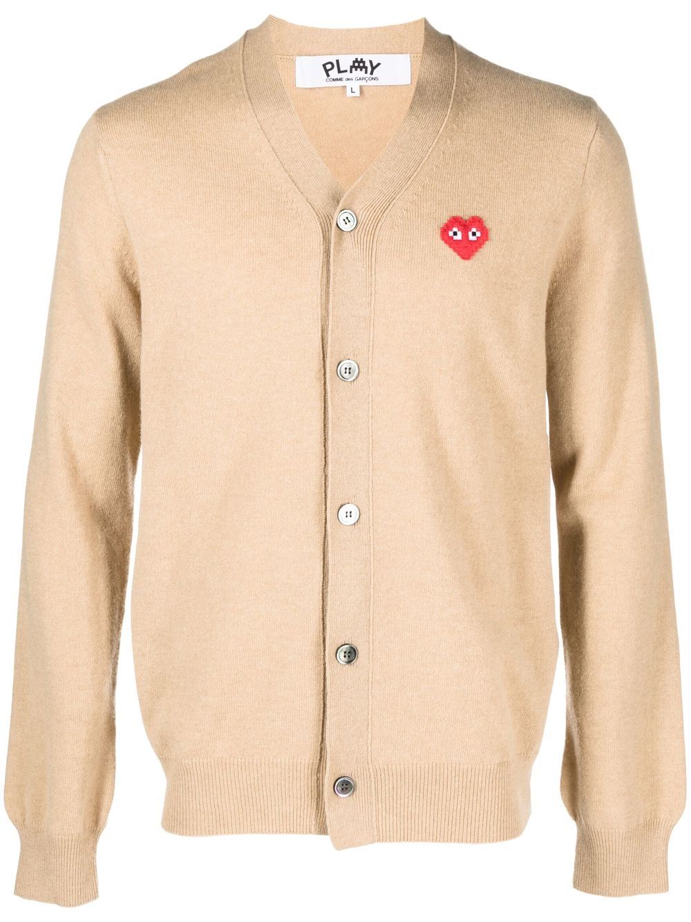 Comme Des Garçons Play logo刺绣开衫 - 中性色