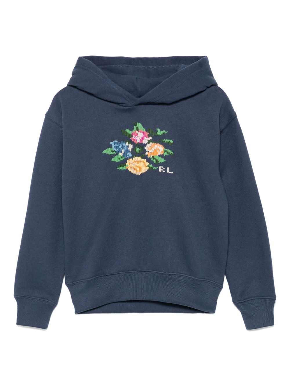 POLO RALPH LAUREN KIDS 刺绣连帽衫 - 蓝色