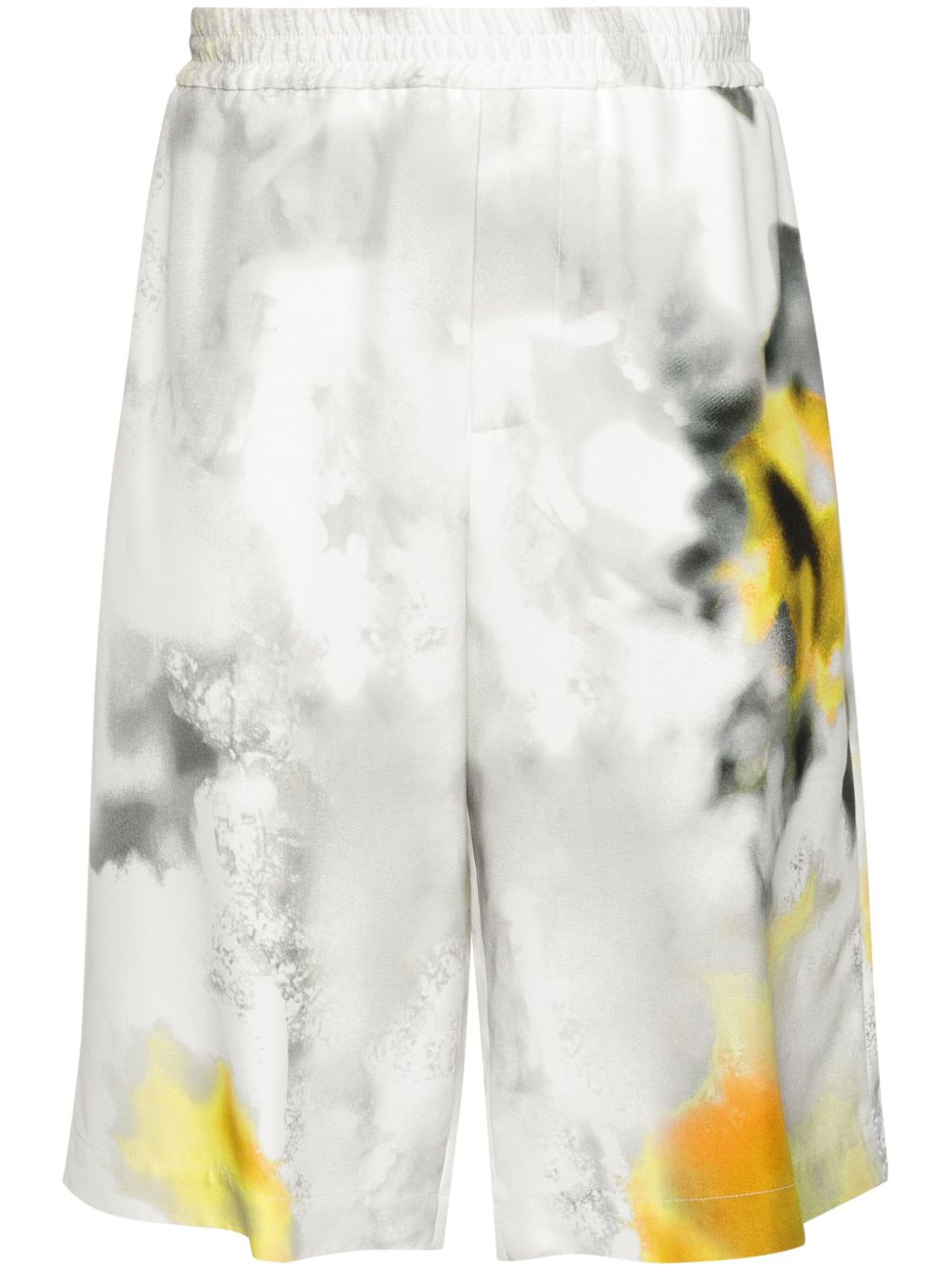 Alexander McQueen Obscured Flower 短裤 - 白色