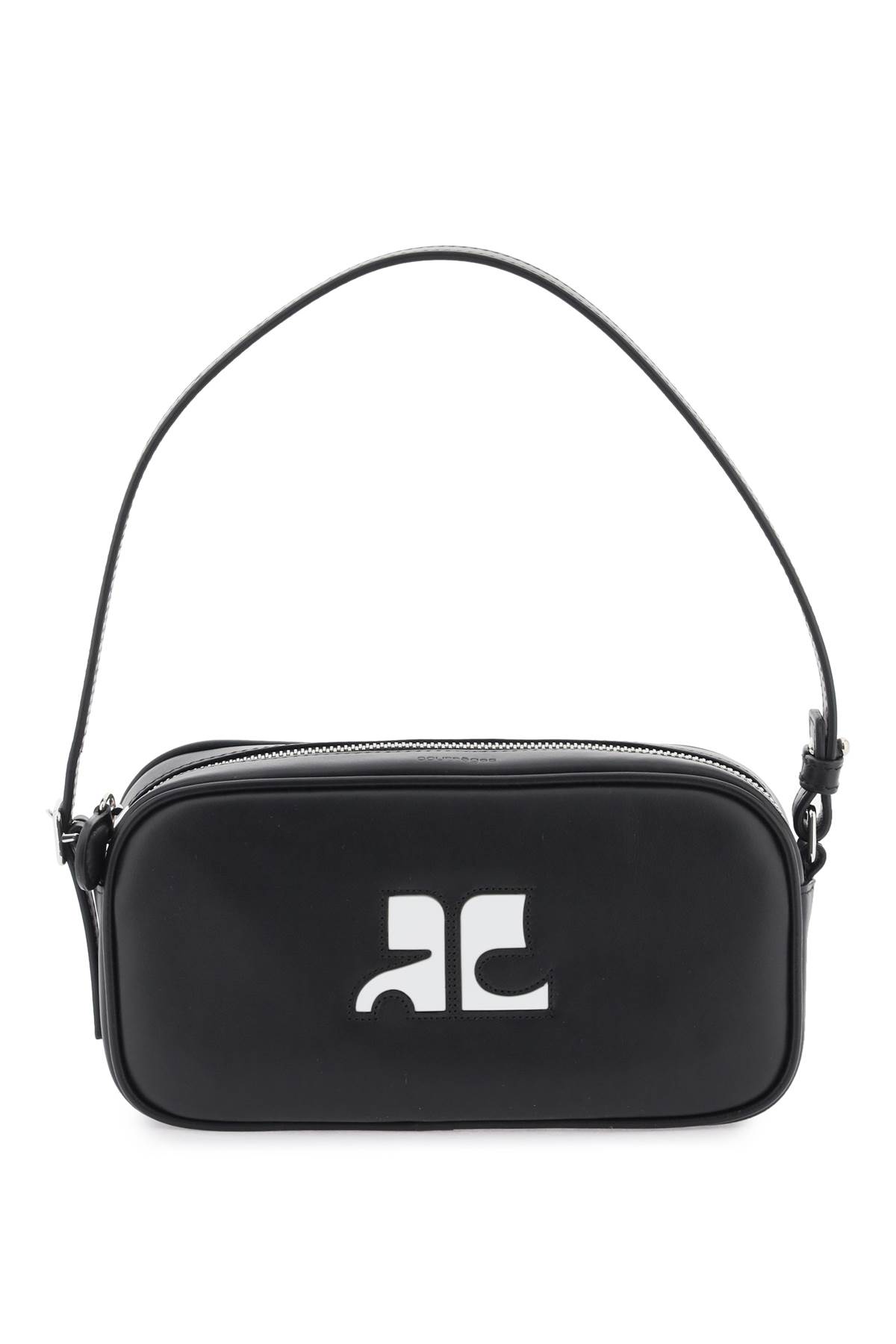 Courrèges Black Leather Shoulder Bag