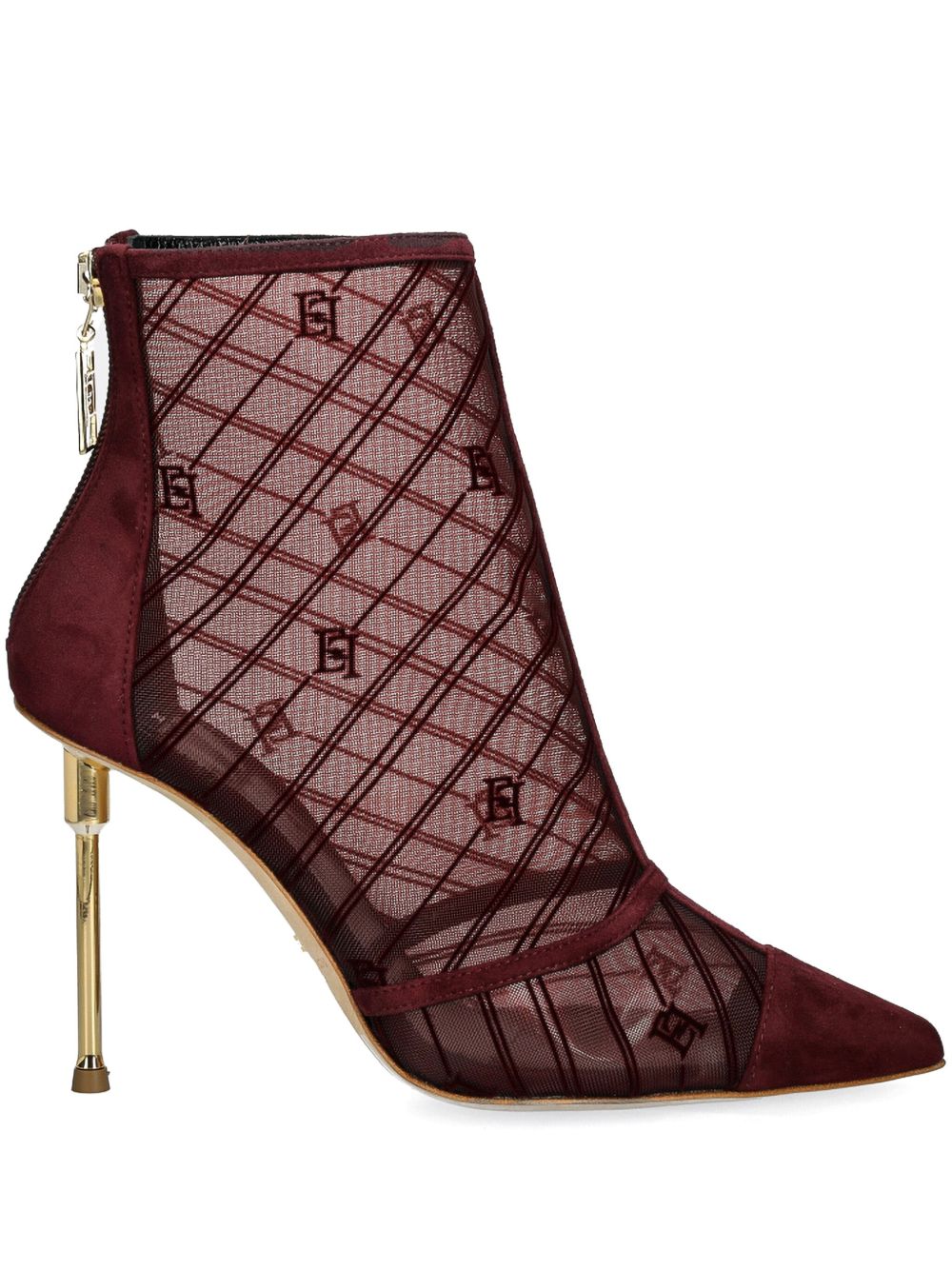 Elisabetta Franchi 高跟皮靴（10厘米） - 红色