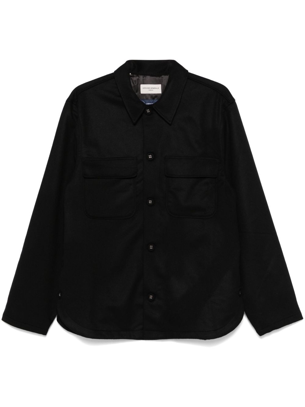 Officine Generale Haby 夹克式衬衫 - 黑色
