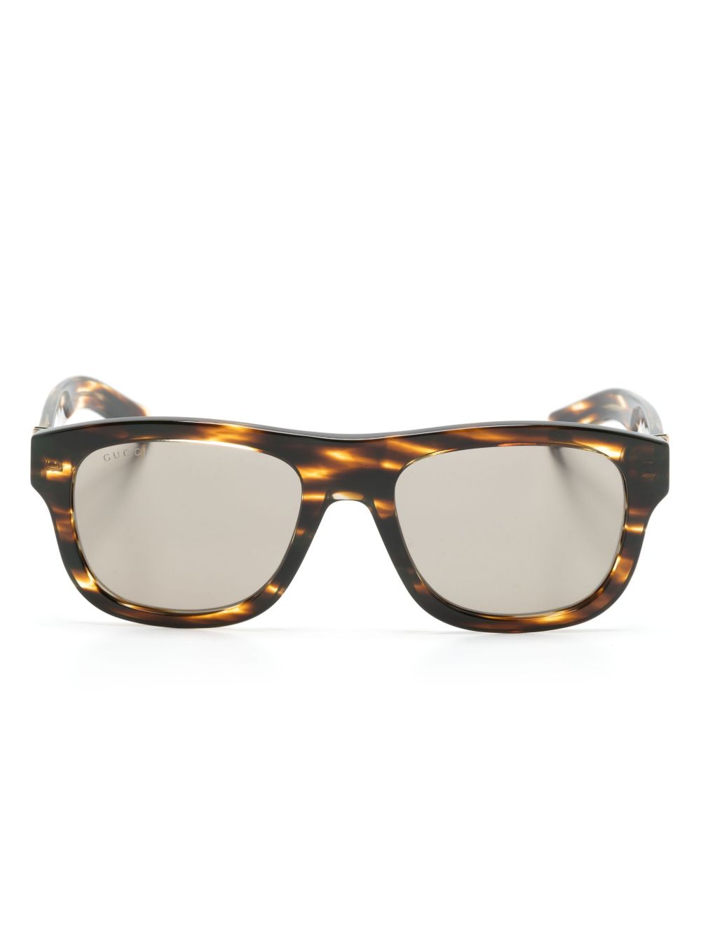 Gucci Eyewear 方框太阳眼镜 - 褐色