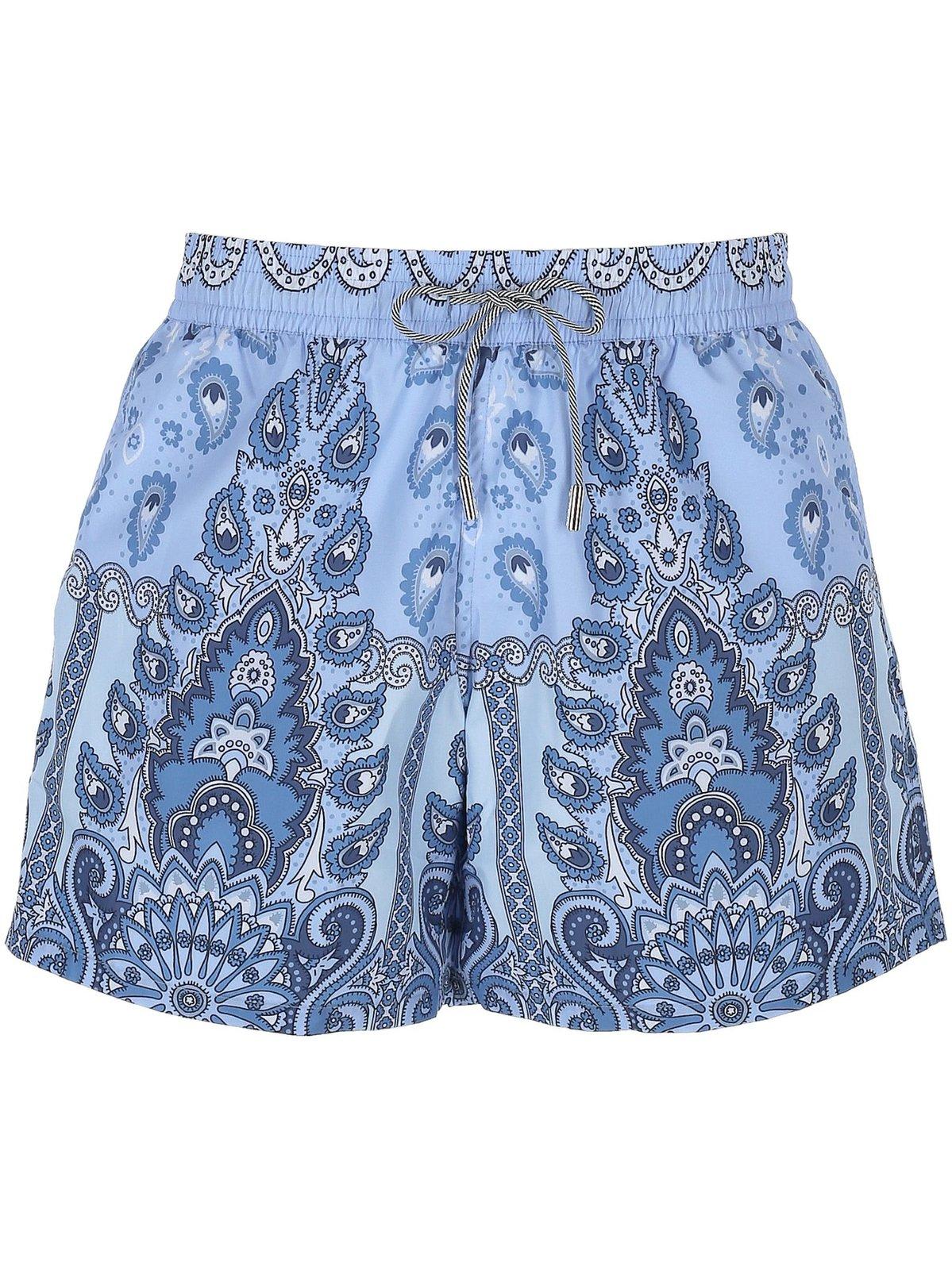 Etro 徽章泳裤