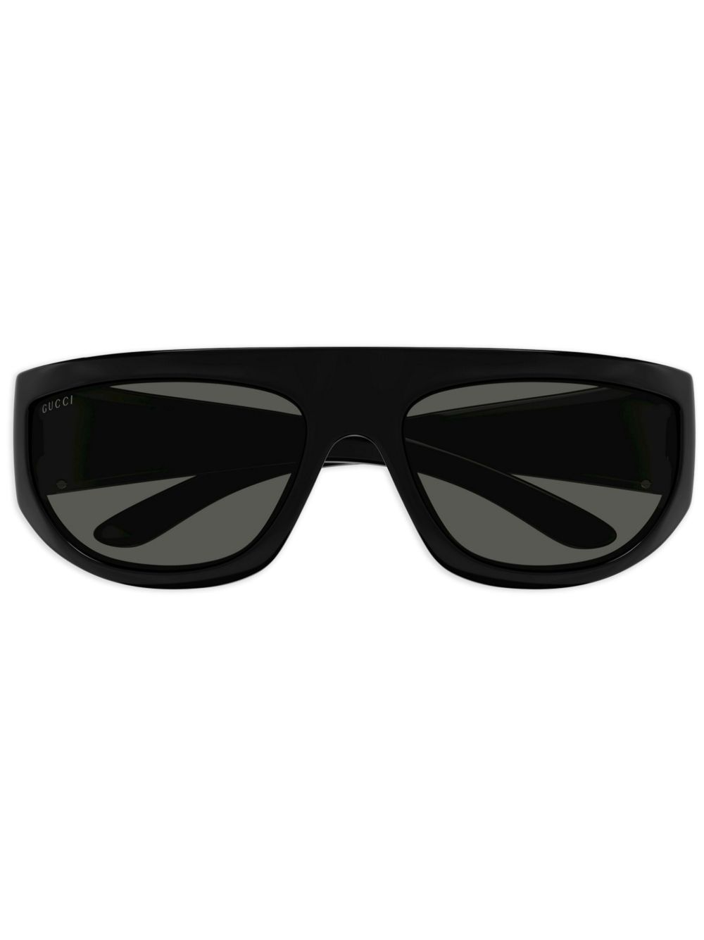 Gucci Eyewear 机车风镜框有色镜片太阳眼镜 - 黑色