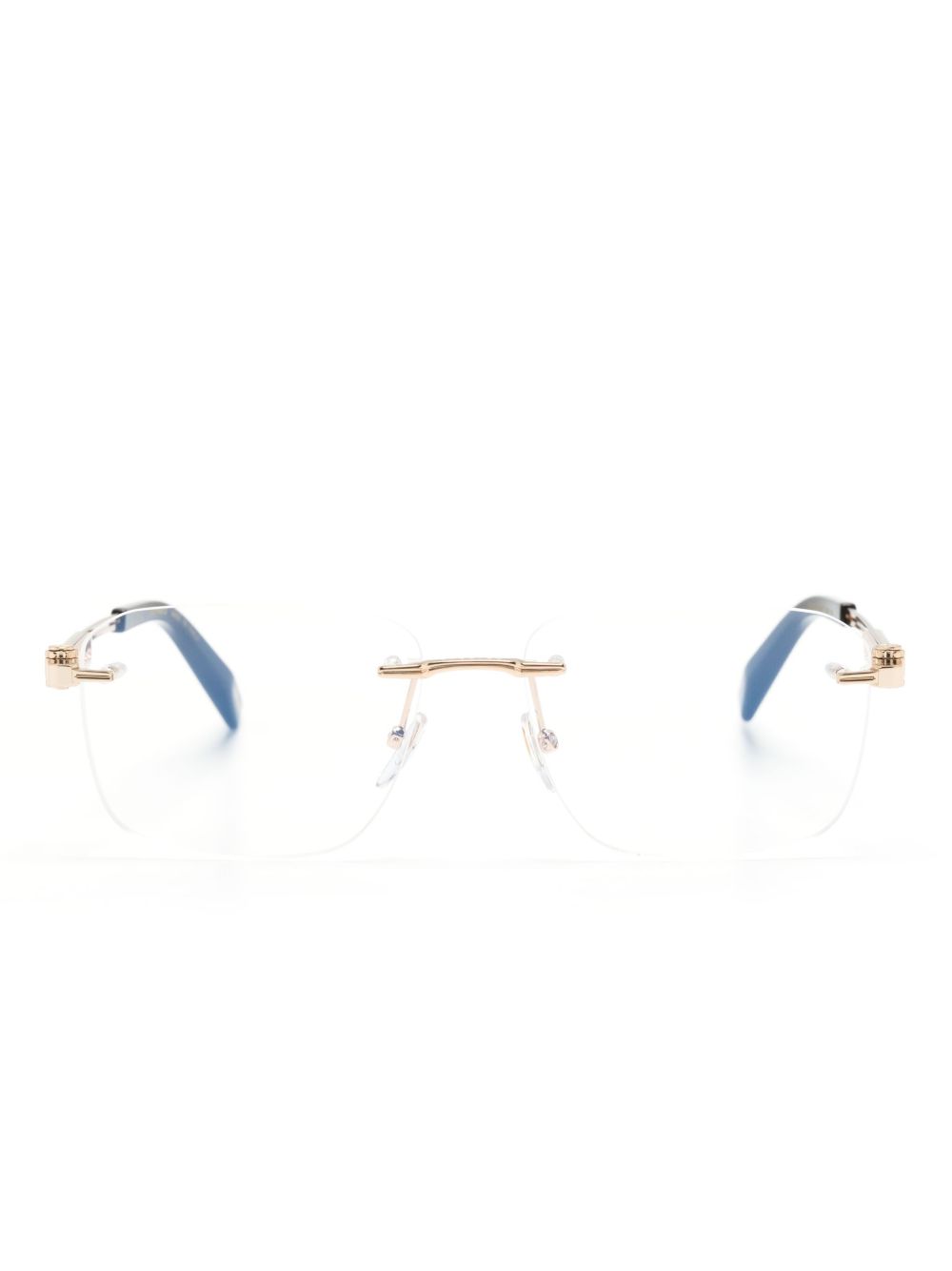Chopard Eyewear 长方形镜框眼镜 - 金色