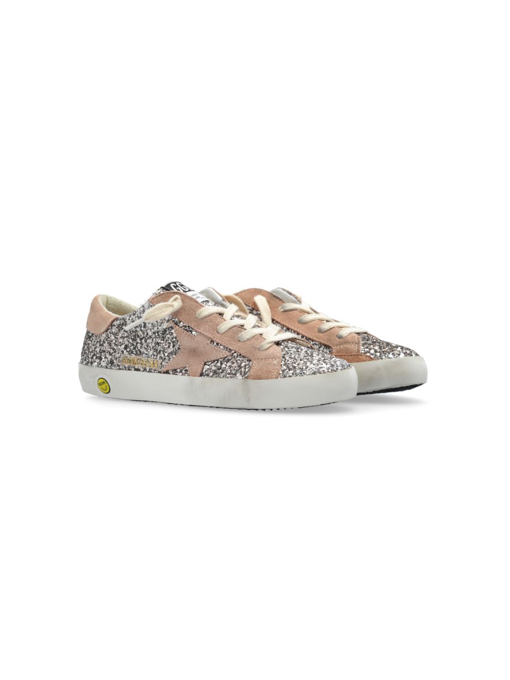 Golden Goose Kids Super Star 亮片金葱运动鞋 - 银色