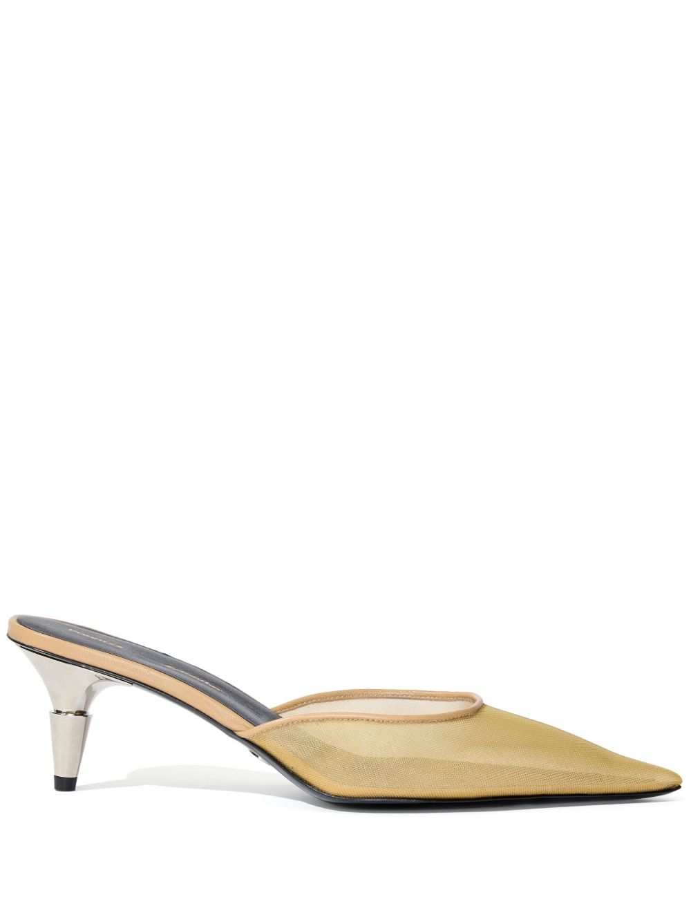 Proenza Schouler Spike 网纱中跟穆勒鞋 - 黄色