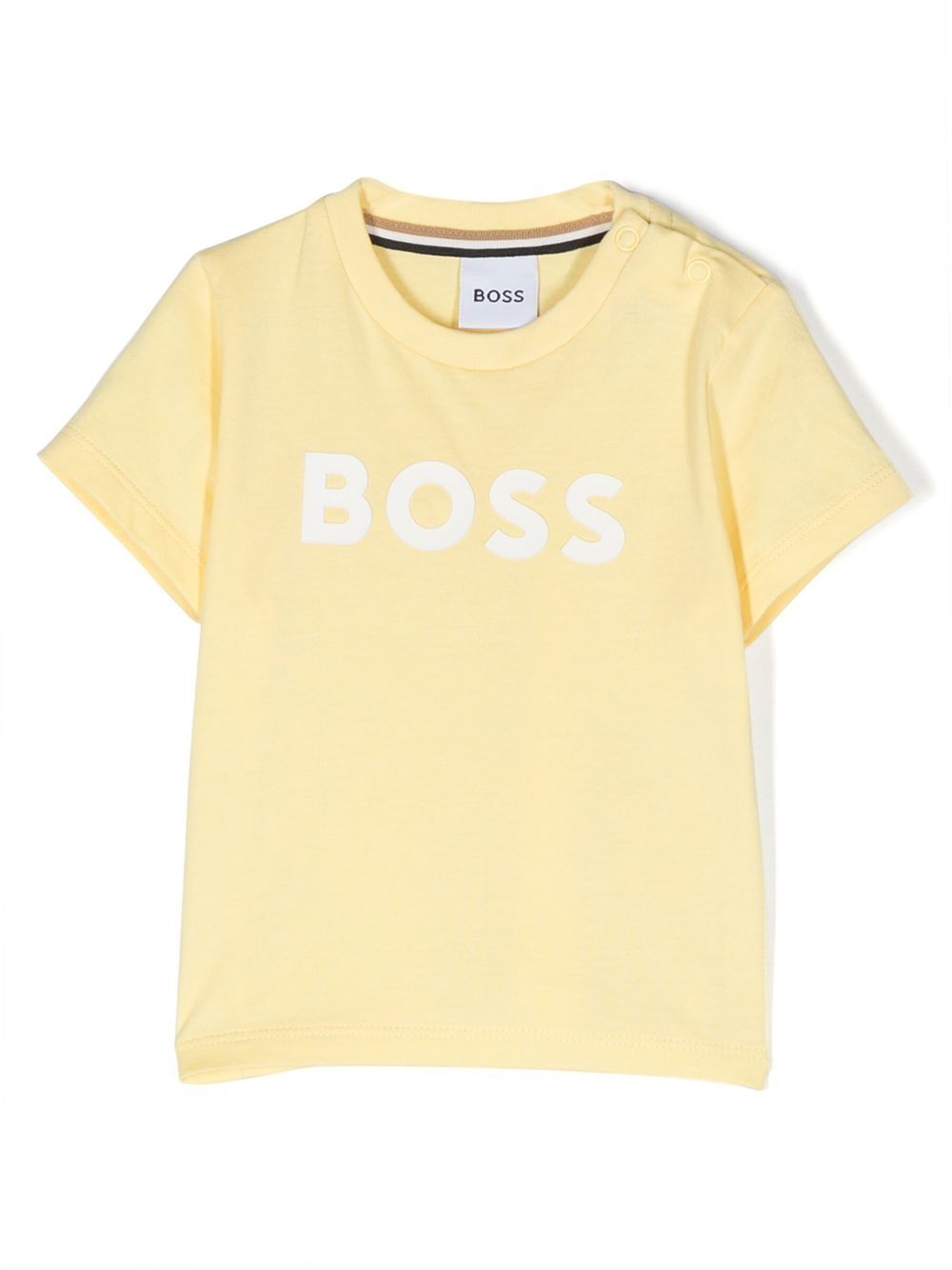 BOSS Kidswear logo印花T恤 - 黄色
