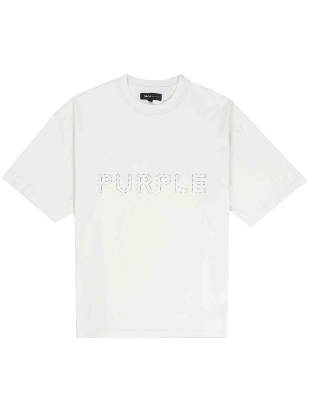 Purple Brand 泼漆效果棉T恤 - 白色