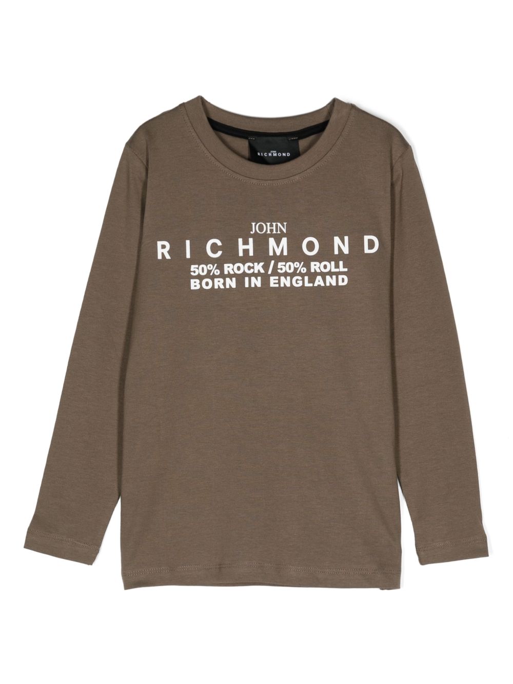 John Richmond Junior logo饰带T恤 - 绿色