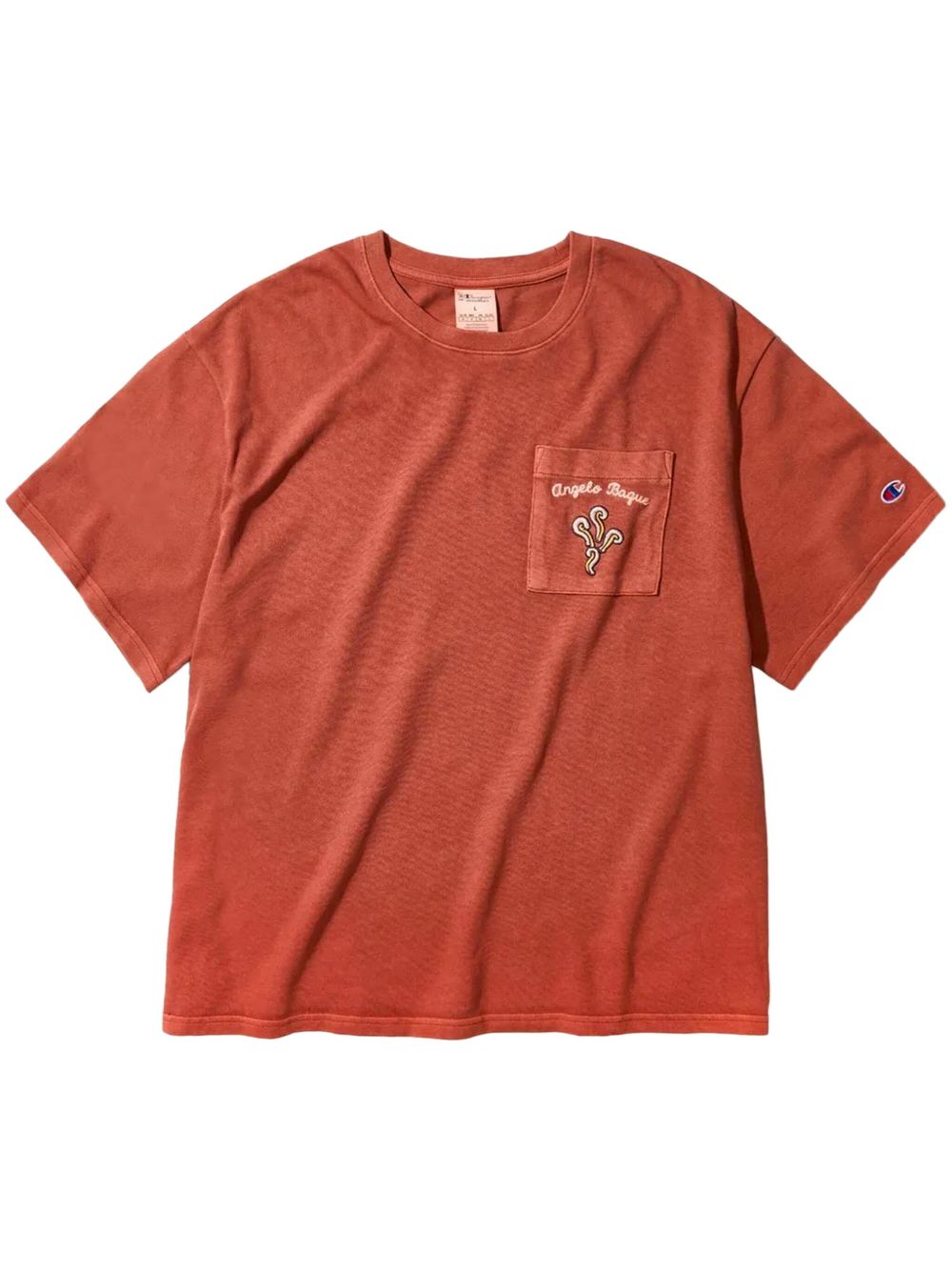 Champion logo刺绣T恤 - 褐色