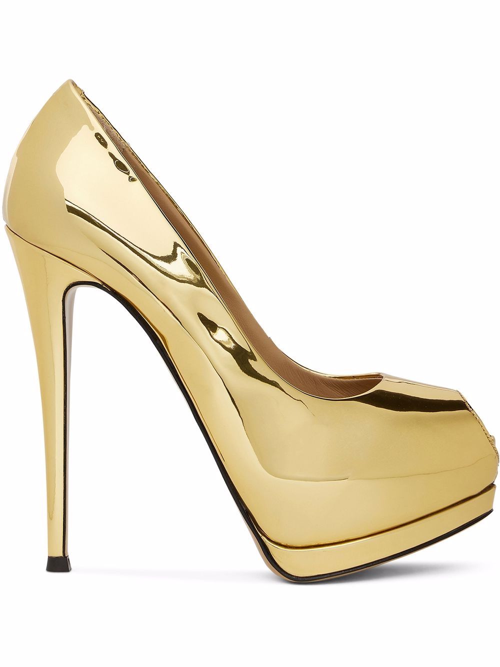 Giuseppe Zanotti Sharon 露趾高跟鞋 - 金色