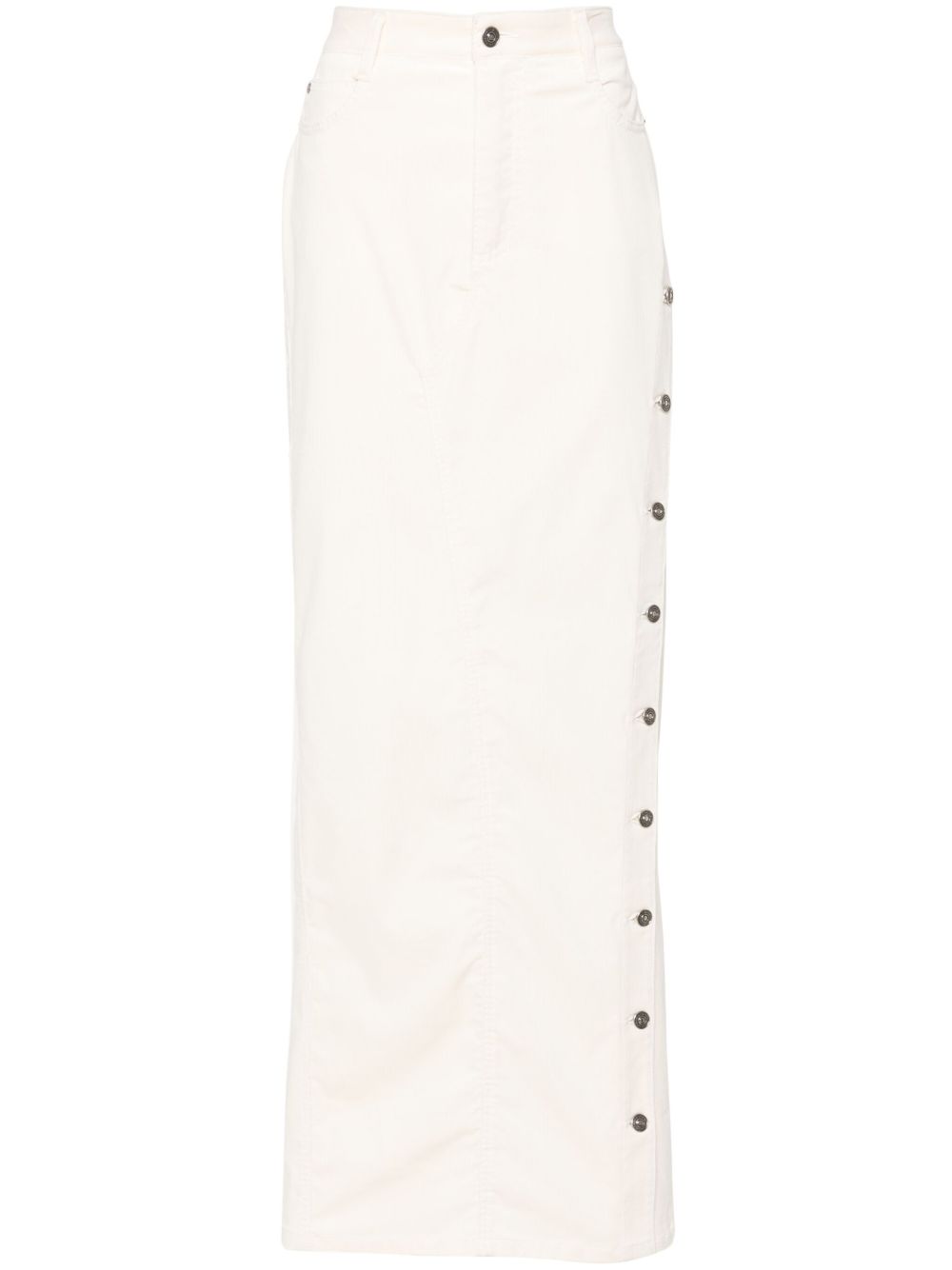 Ermanno Scervino 灯芯绒棉混纺半身裙 - 白色