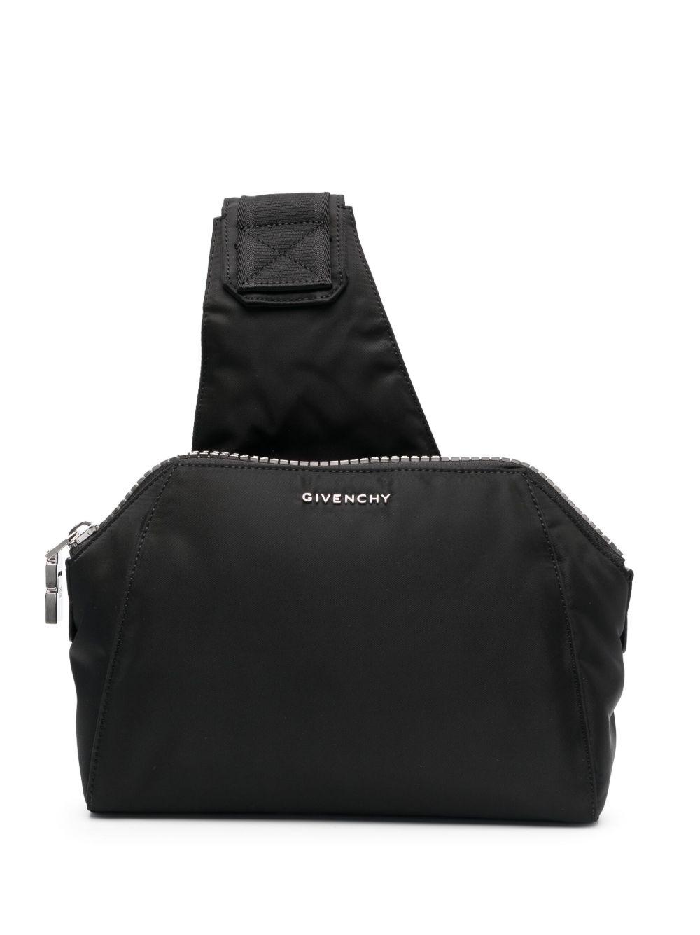 Givenchy logo印花单肩包 - 黑色