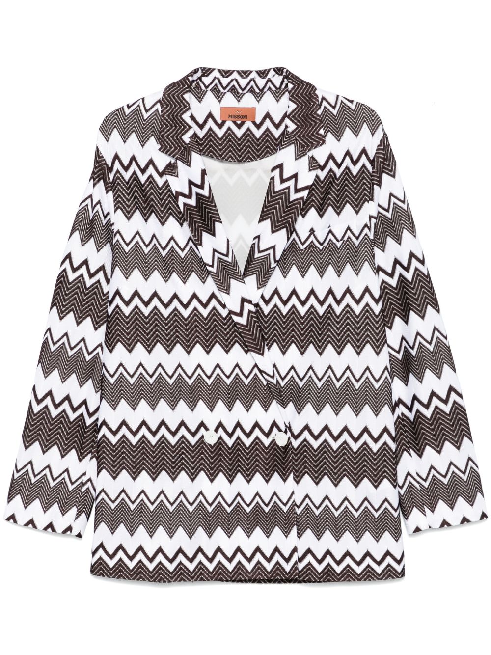 Missoni Z字形图案西装夹克 - 白色