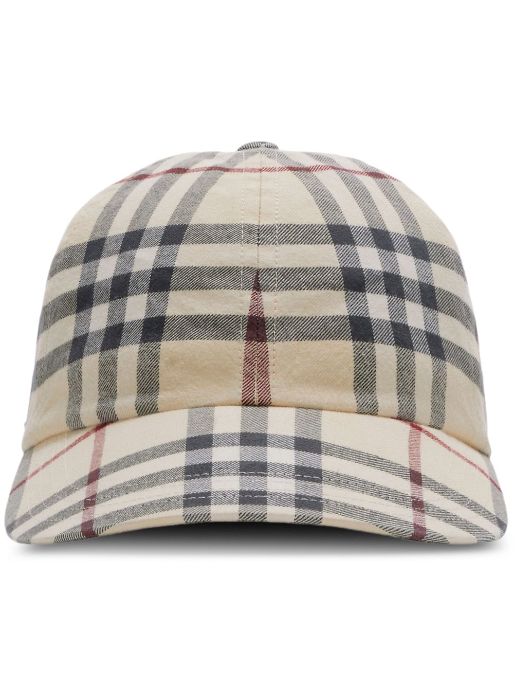 Burberry 格纹棉报童帽 - 中性色