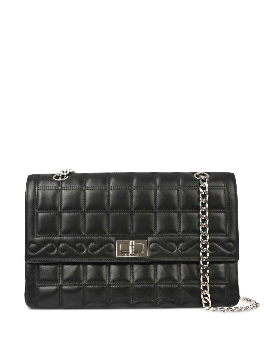 CHANEL Pre-Owned Choco Bar Straight Flap 单肩包（2000年典藏款） - 黑色