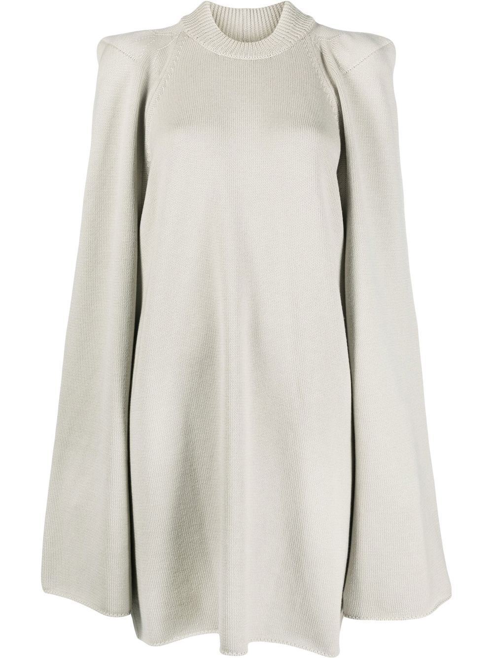 Rick Owens Tec 超大肩部设计毛衣 - 中性色