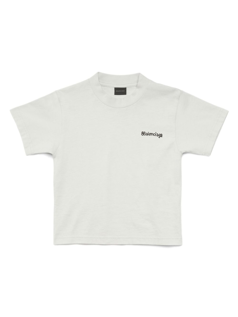 Balenciaga Kids logo印花棉T恤 - 中性色