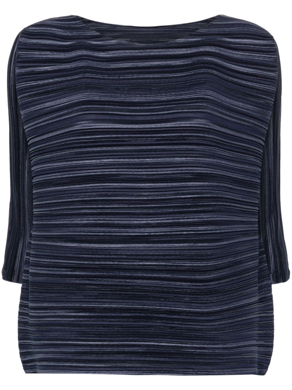 Pleats Please Issey Miyake Sheer Bounce 褶饰上衣 - 蓝色