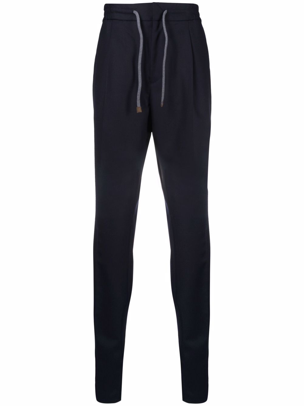 Brunello Cucinelli 高腰直筒裤 - 蓝色