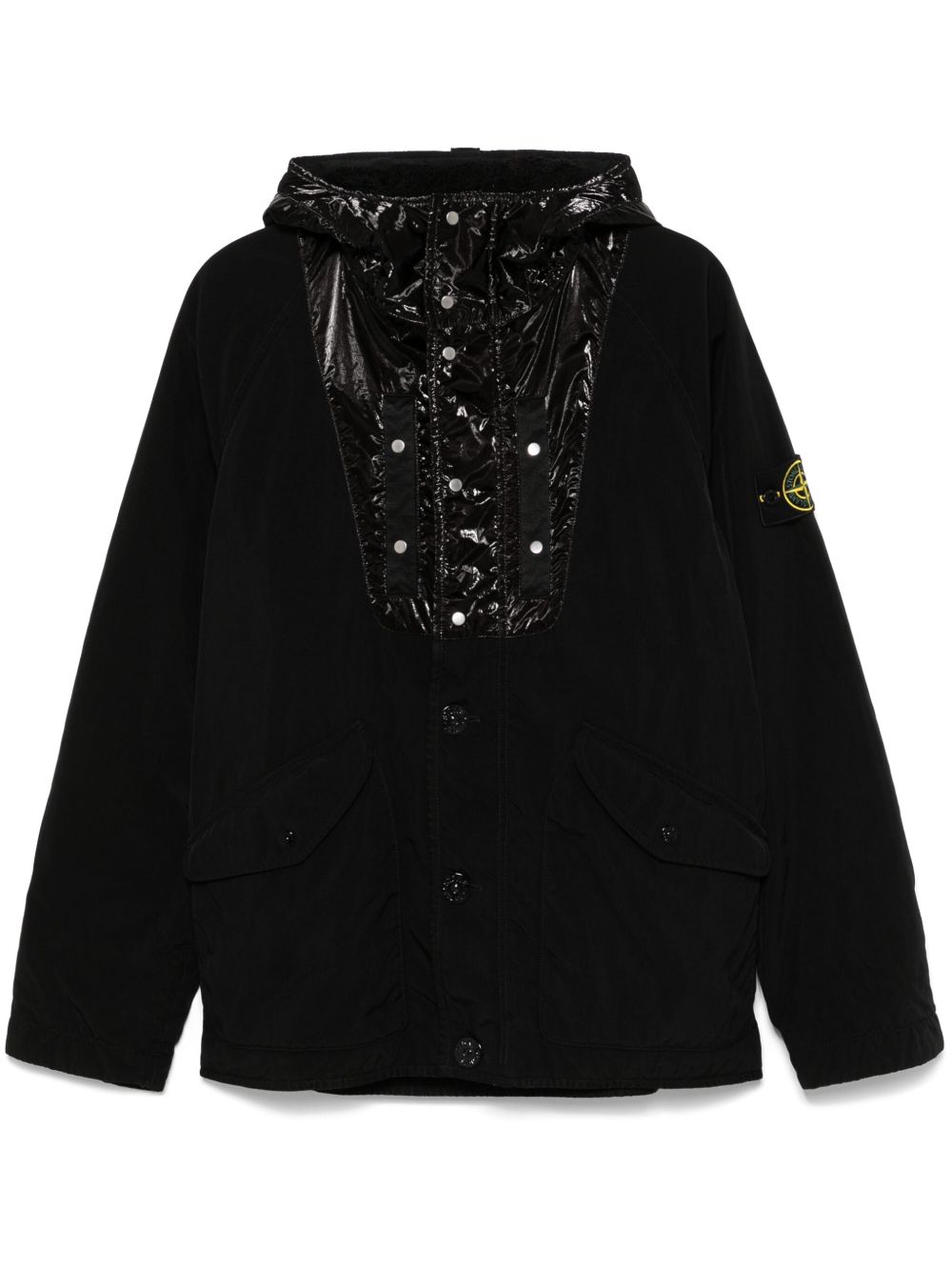 Stone Island Panama 编织夹克 - 黑色