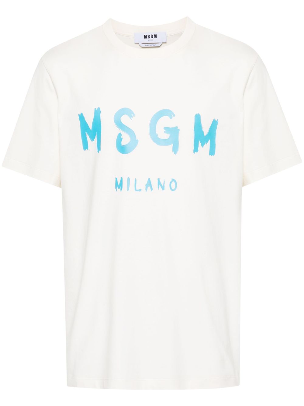 MSGM logo印花棉T恤 - 中性色