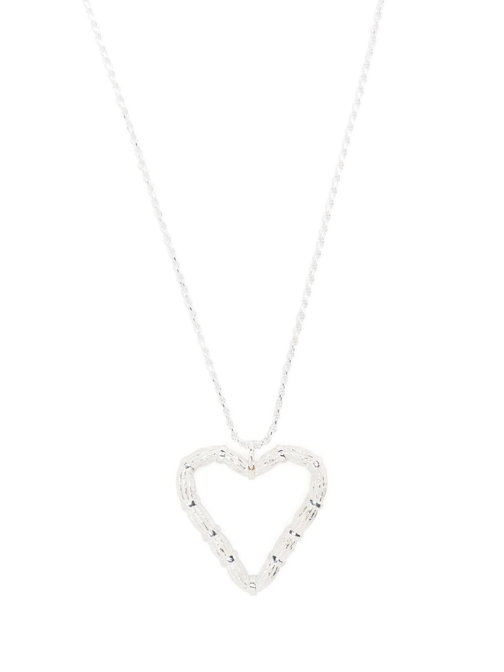 Bleue Burnham Heart Willow 纯银项链 - 银色