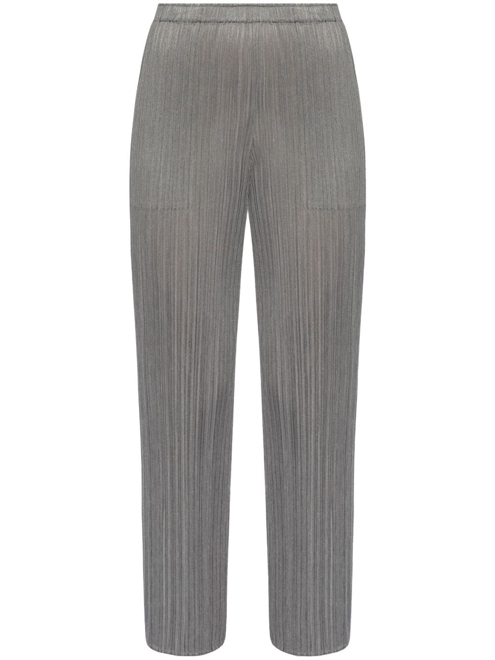 Pleats Please Issey Miyake 褶饰直筒裤 - 灰色