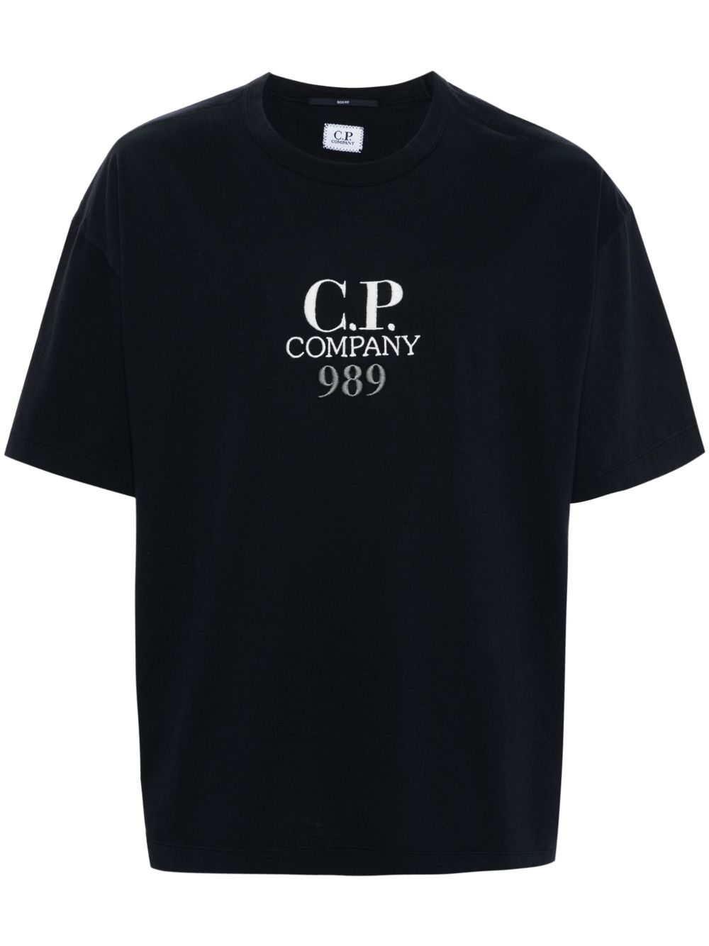 C.P. Company logo刺绣棉T恤 - 黑色