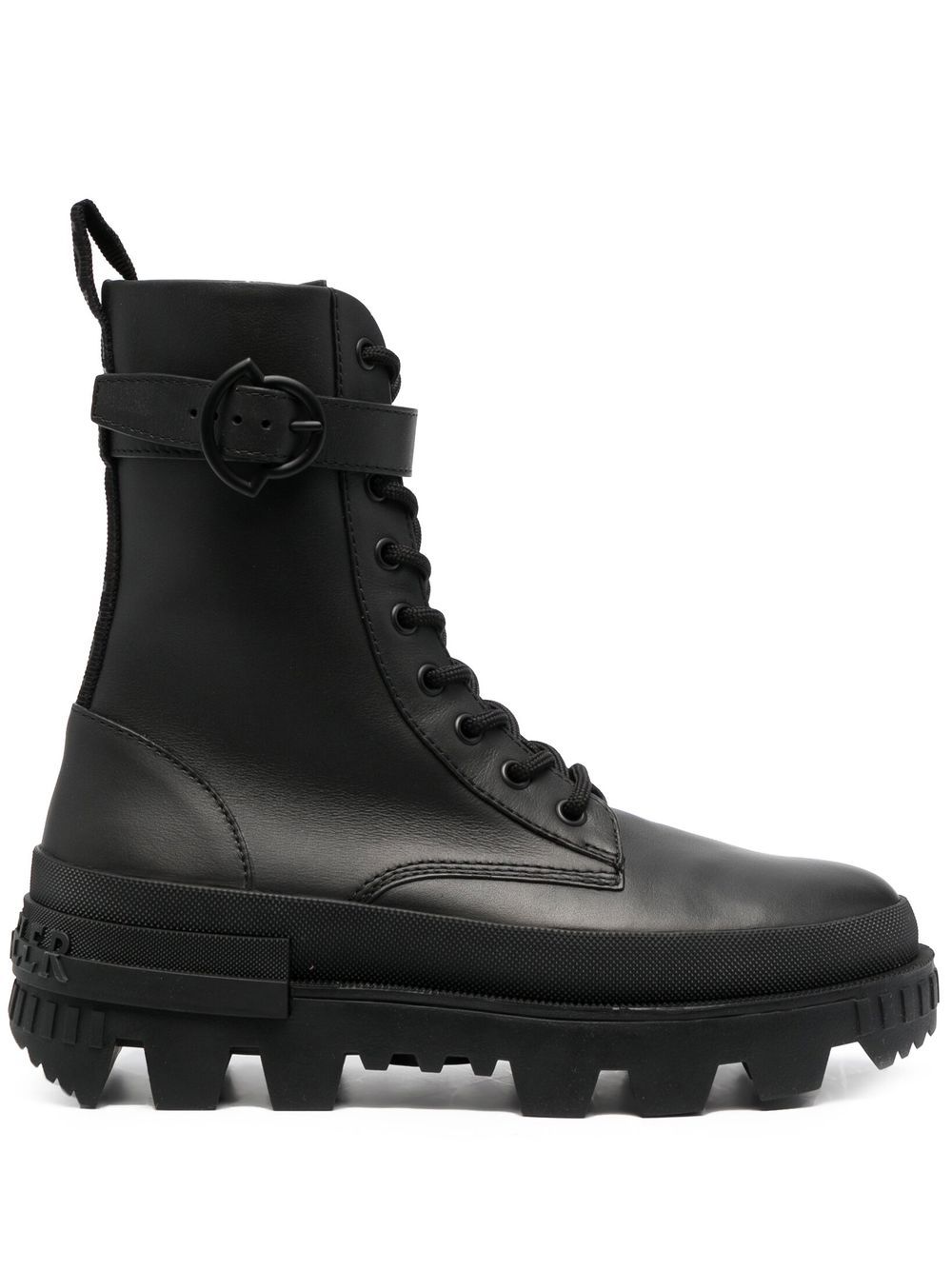 Moncler 盟可睐 小牛皮系带短靴 - 黑色